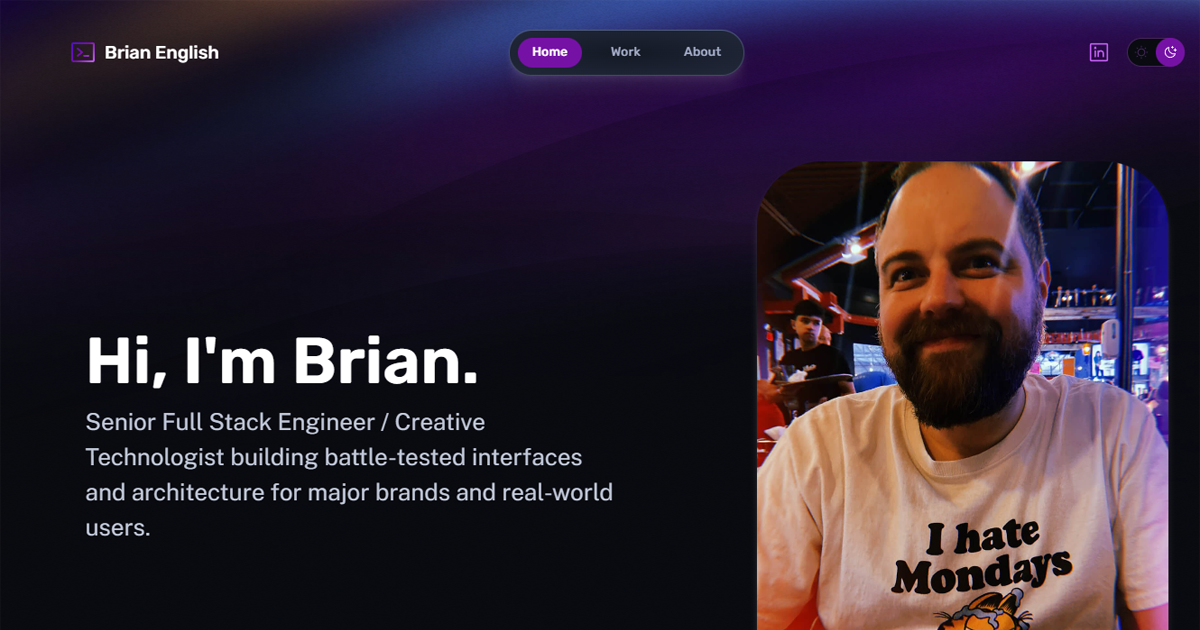 Brian English | Senior Full Stack Developer